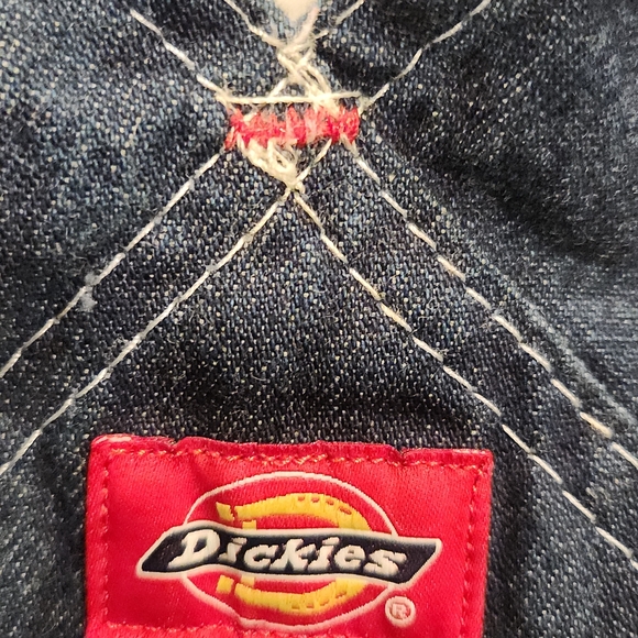 Men's Blue Denim DICKIES Carpenter OVERALLS - Picture 3 of 6